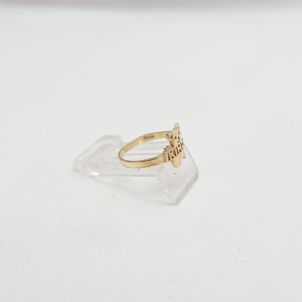 ANILLO DE GRADUACIÓN ORO 10 K 1.2 GRMS (SEMINUEVO)