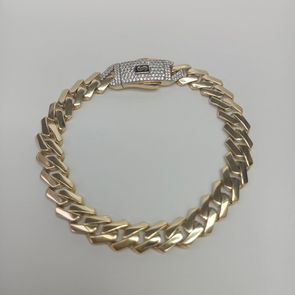 PULSERA CABALLERO MONACO ORO 14K 14.6 (NUEVO)