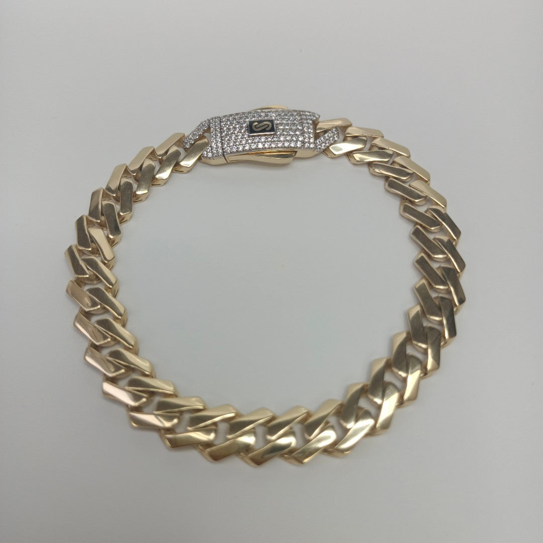 PULSERA CABALLERO MONACO ORO 14K 14.6 (NUEVO)
