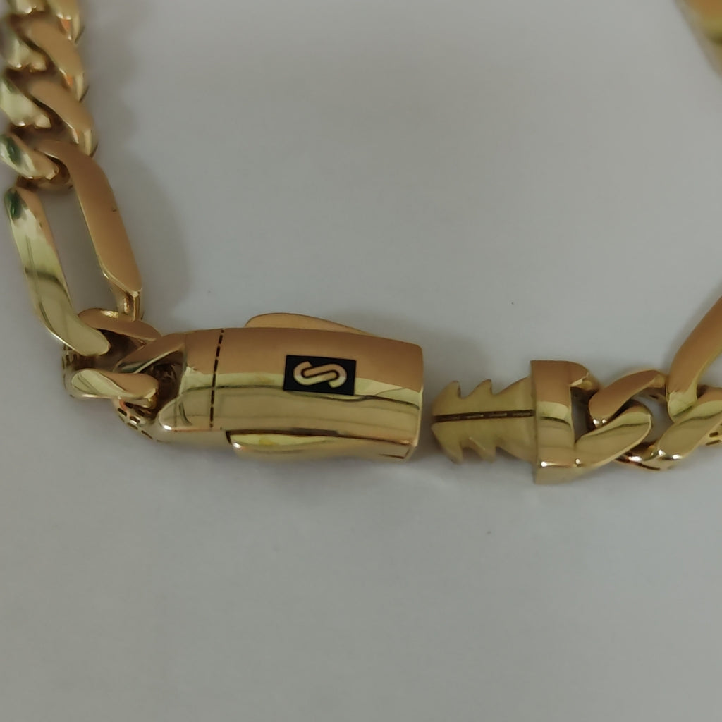 PULSERA CABALLERO MONACO ORO 14K 10.6 (NUEVO)