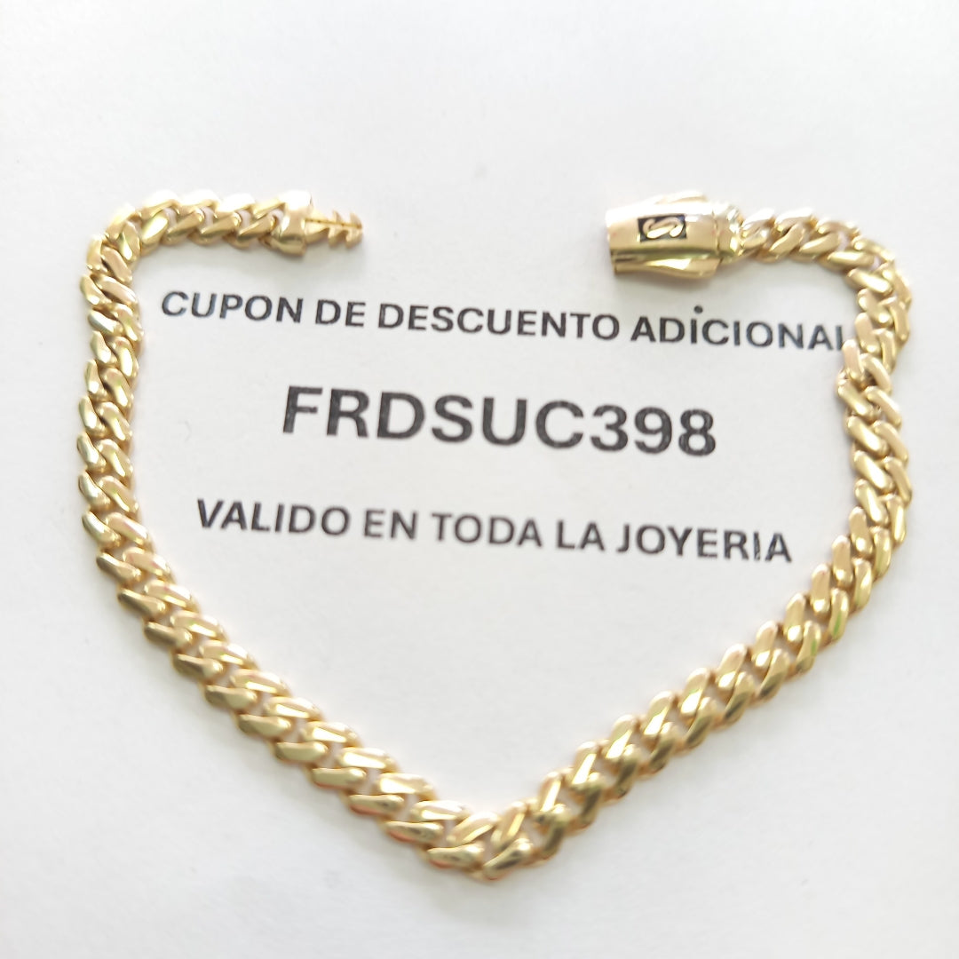 PULSERA MONACO ORO 14K 5.5 (NUEVO)