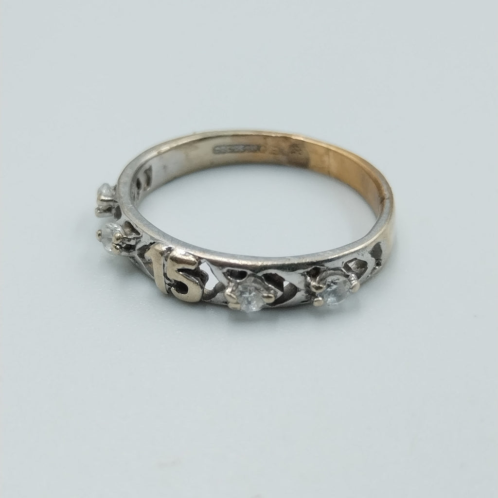 ANILLITO ORO COMBINADO 14 K 2,20 GRMS (SEMINUEVO)
