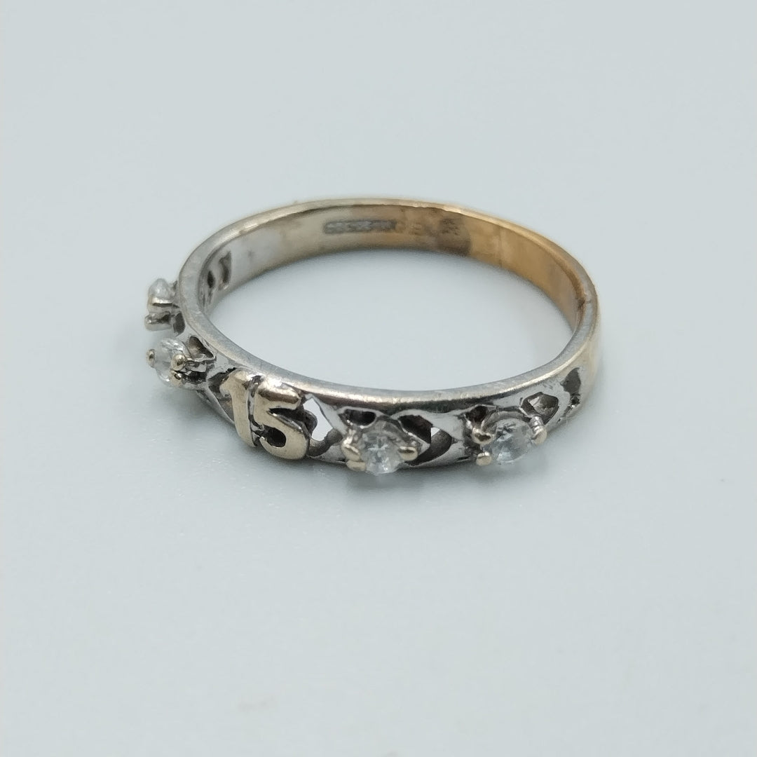 ANILLITO ORO COMBINADO 14 K 2,20 GRMS (SEMINUEVO)