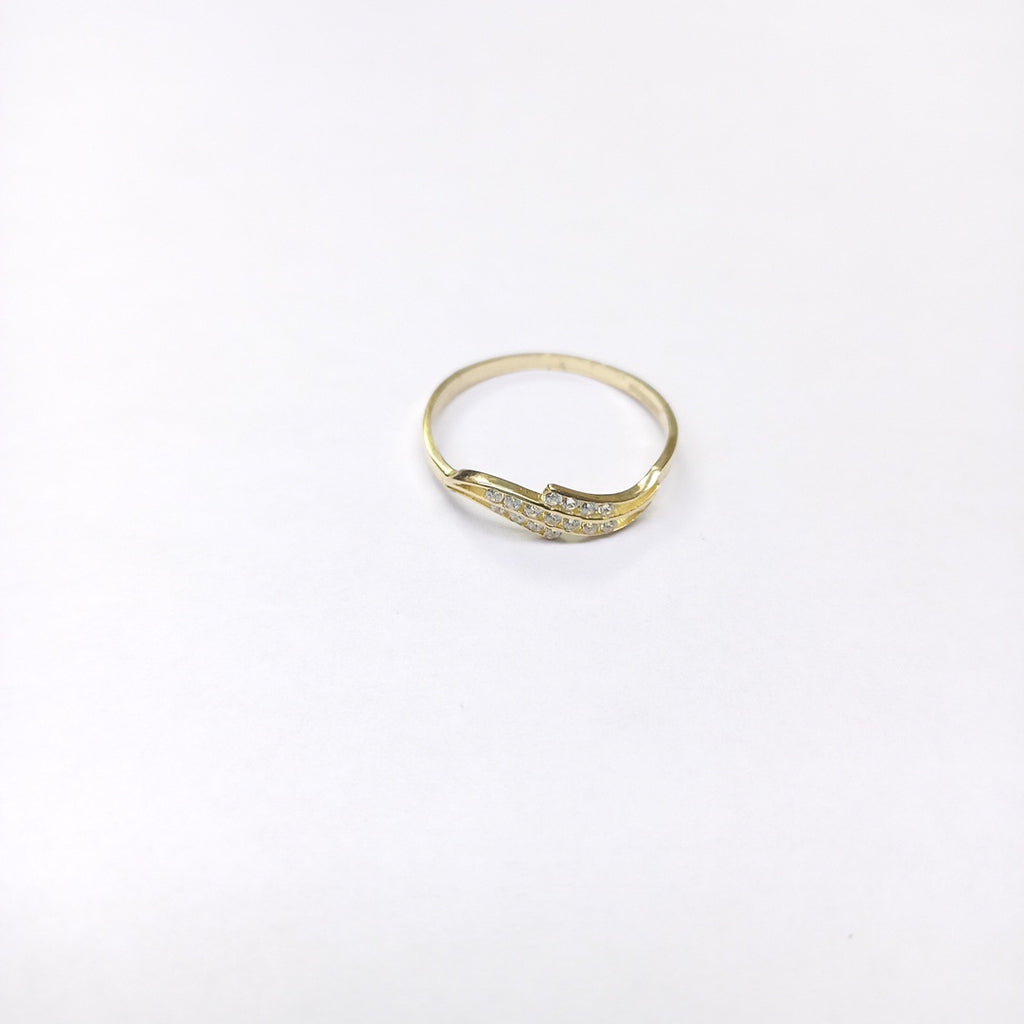 ANILLOS CON CIRCONIAS 14K TALLA 7 0.8 GR (NUEVO)
