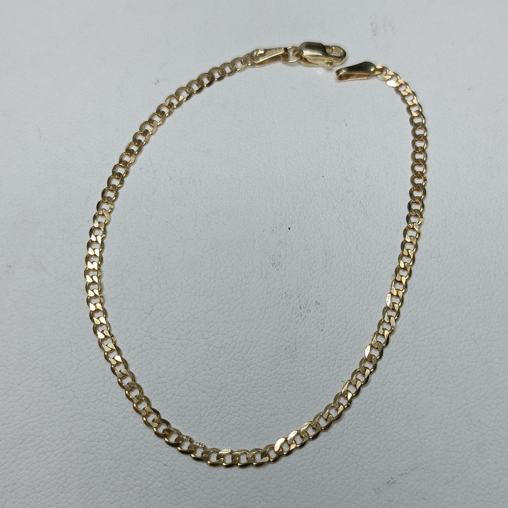 PULSERA TEJIDO BARBADA 14K 18 CM 2.1 GR (NUEVO)