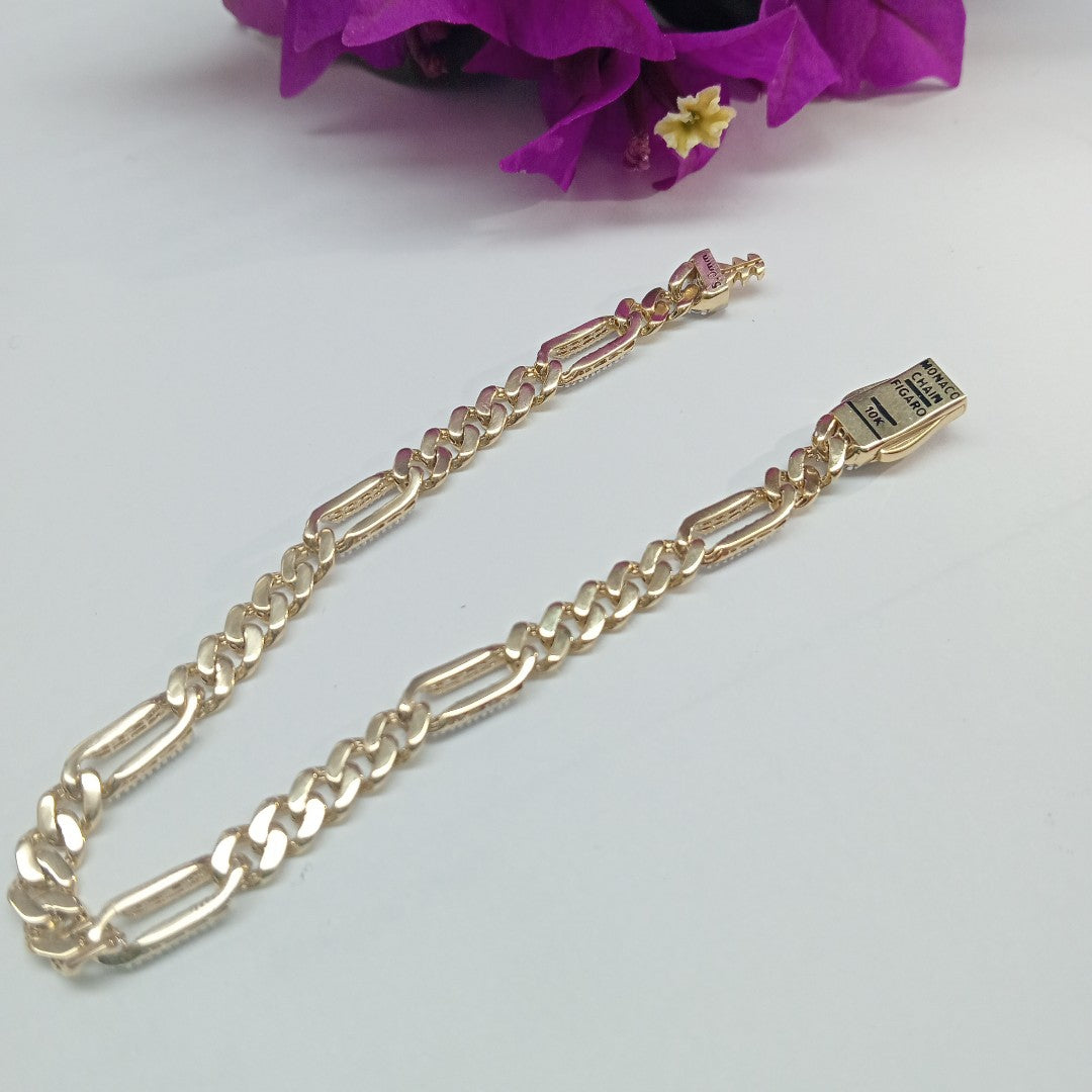 PULSERA MONACO ORO 10K 5.2 (NUEVO)