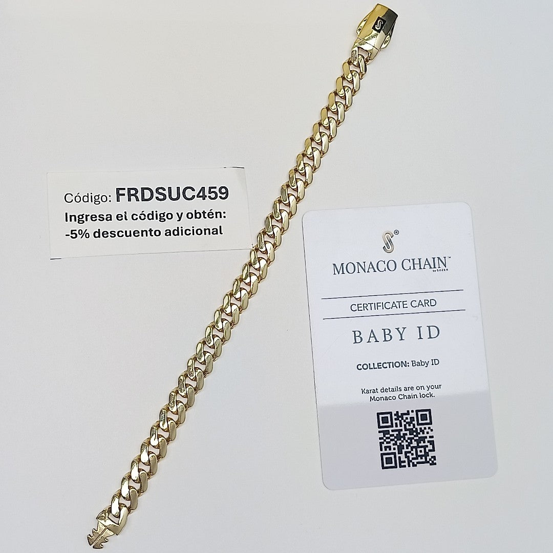 PULSERA MONACO ORO 14K 9.7 (NUEVO)