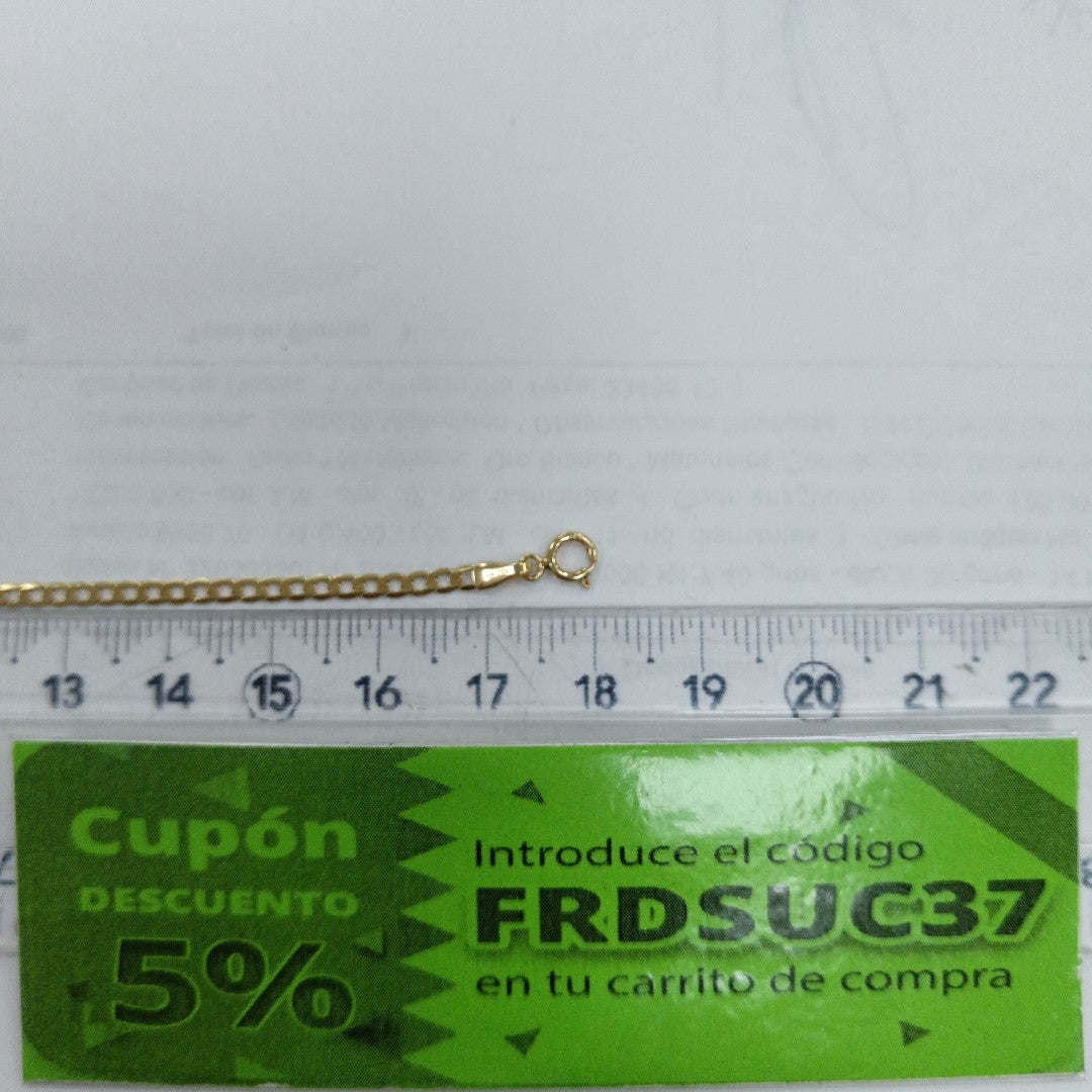PULSERAS DAMA BARBADA AMARILLA ORO 14K 1.5 (NUEVO)