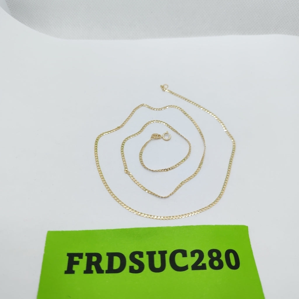 CADENAS BARBADA AMARILLA ORO 14K 1.8 (NUEVO)