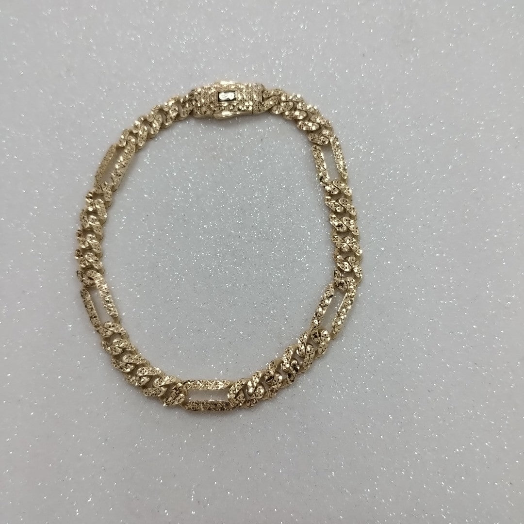 PULSERA CABALLERO MONACO ORO 10K 7 (NUEVO)