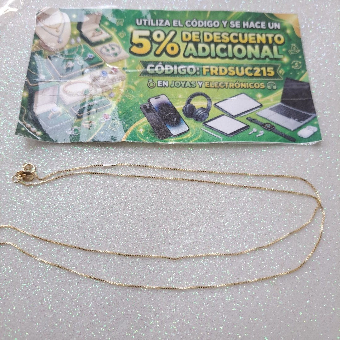 CADENA VENECIANO 14K 55 CM 1.7 GR (NUEVO)
