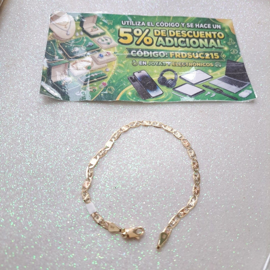 PULSERA GUCHI 14K 18 CM 2.9 GR (NUEVO)