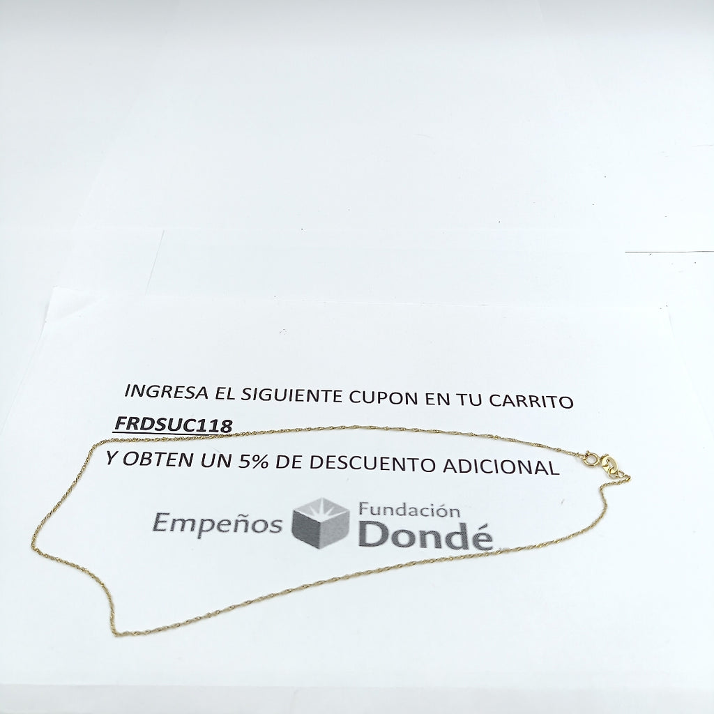 CADENA ORO 10 K 0.7 GRMS (SEMINUEVO)