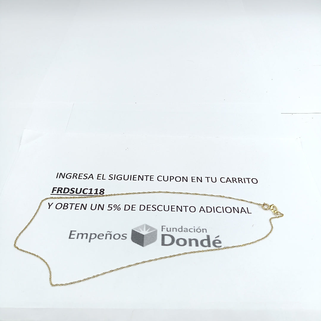CADENA ORO 10 K 0.7 GRMS (SEMINUEVO)