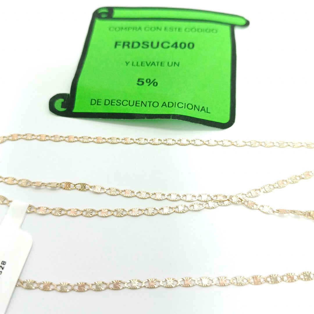 CADENAS TEJIDO GUCHI ORO 10K 55 CM 2.8 GR (NUEVO)