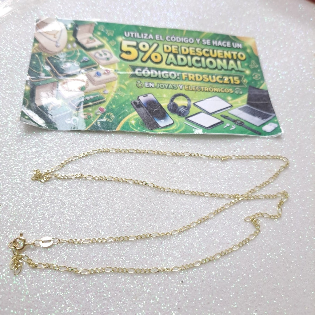 CADENA TEJIDO 3X1 14K 55 CM 2.3 GR (NUEVO)