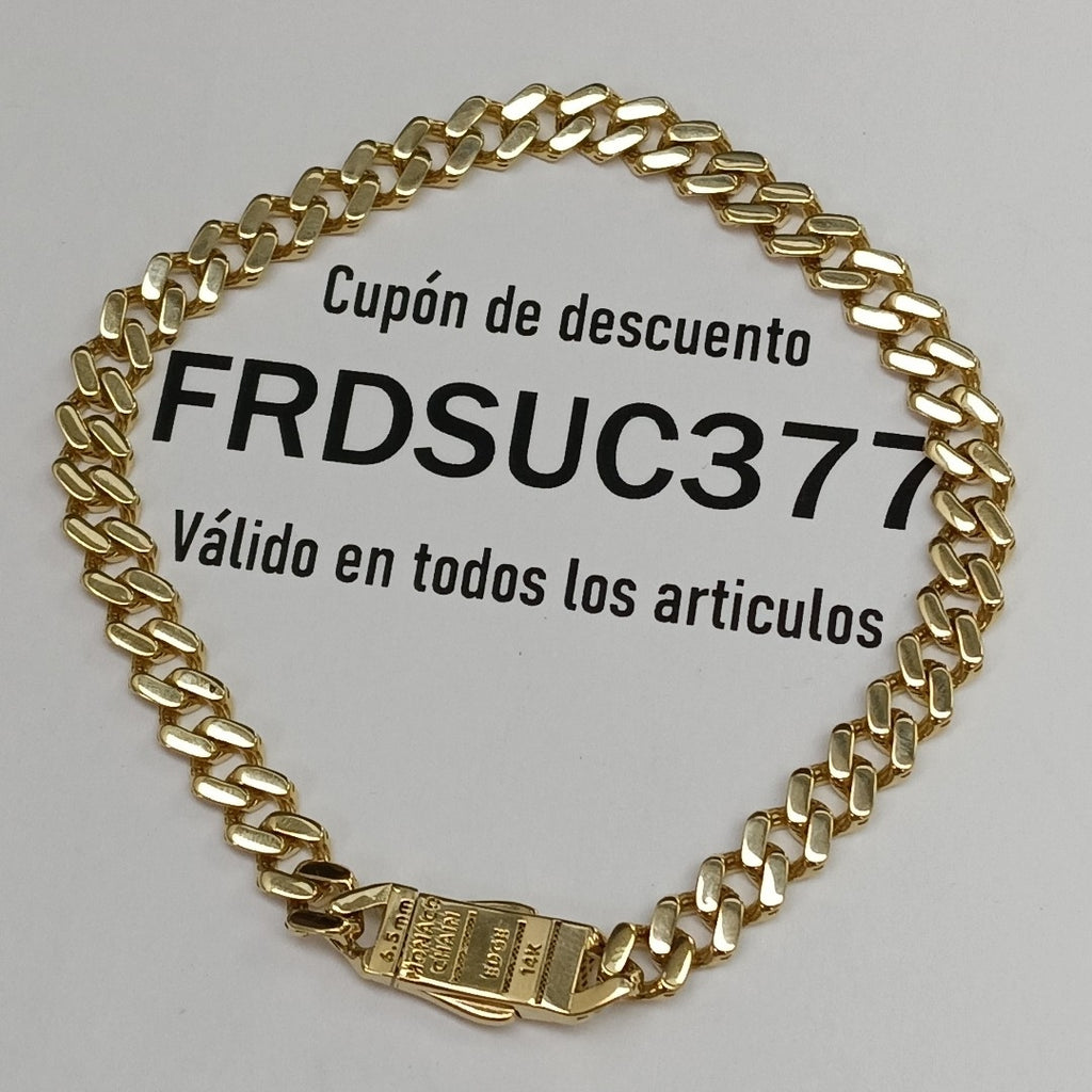 PULSERA CABALLERO MONACO ORO 14K 8.2 (NUEVO)