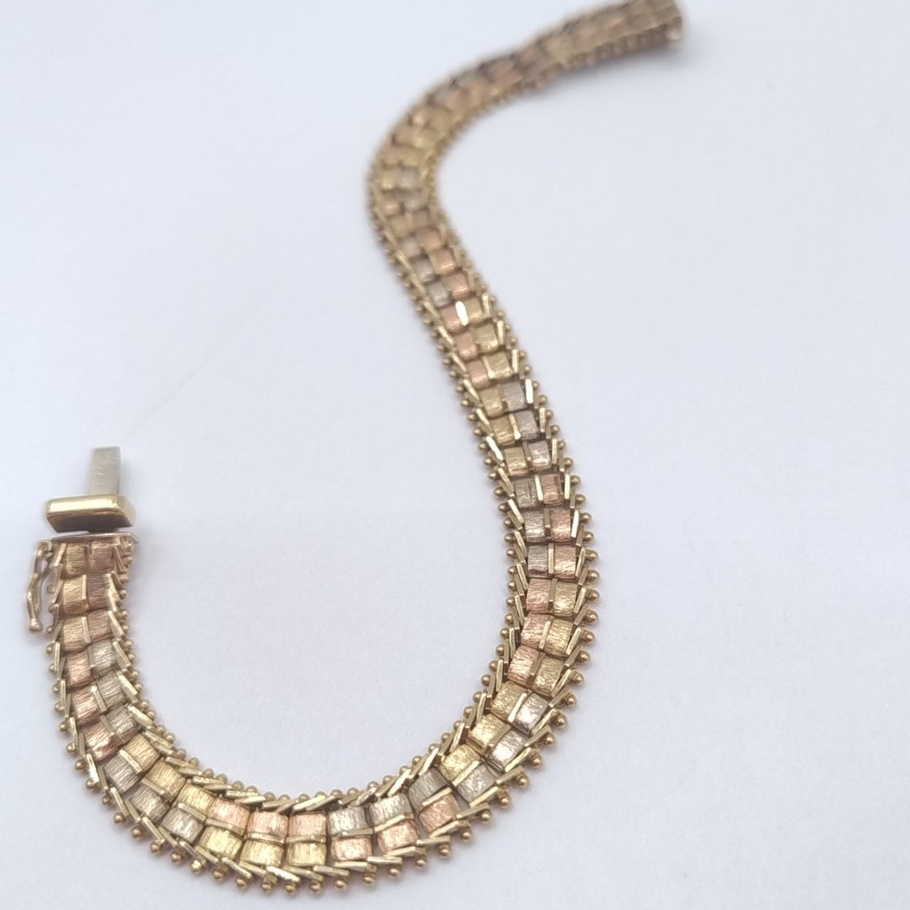 PULSERA ORO COMBINADO 14 K 9,60 GRMS (SEMINUEVO)