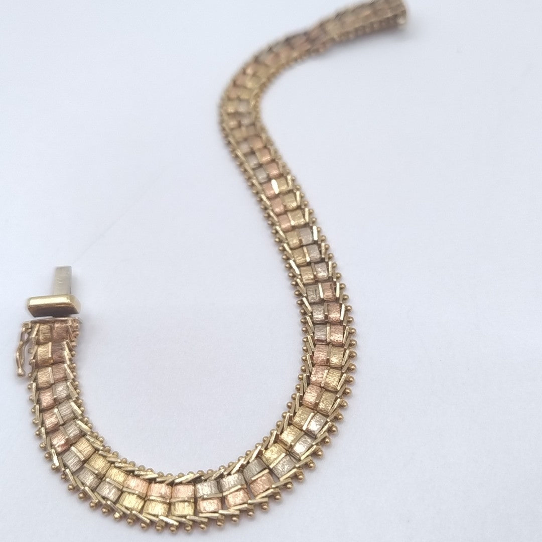 PULSERA ORO COMBINADO 14 K 9,60 GRMS (SEMINUEVO)