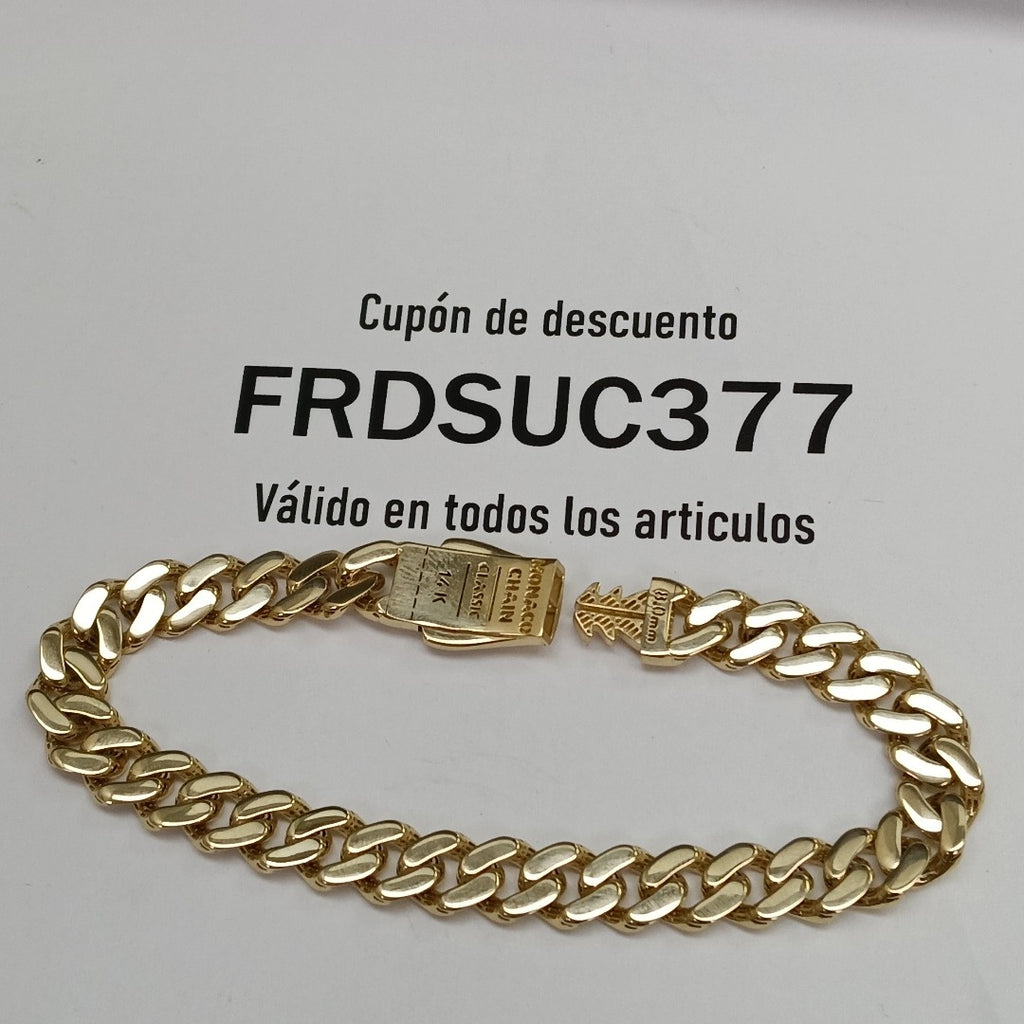 PULSERA MONACO ORO 14K 9.8 (NUEVO)