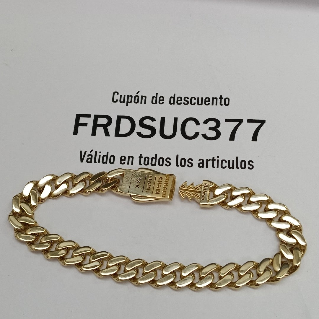 PULSERA MONACO ORO 14K 9.8 (NUEVO)