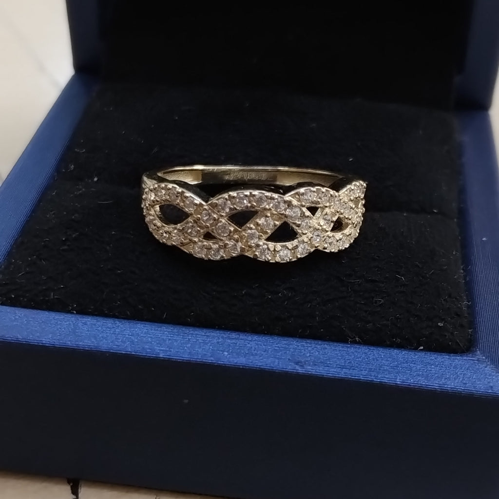ANILLOS C CIRCONIAS 14K TALLA 8 2.5 GR (NUEVO)