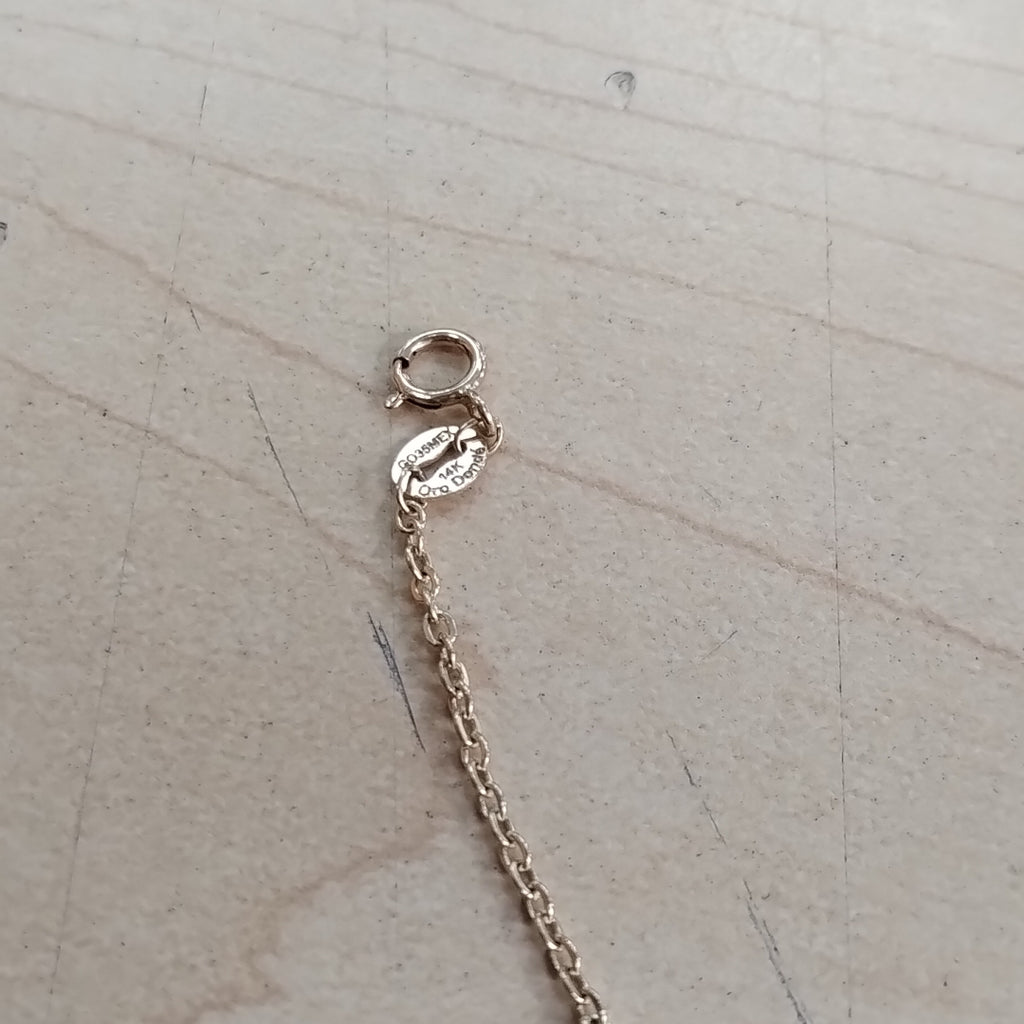 PULSERA ESPECIAL CON MARIPOSAS 14K 18 CM 2 GR (NUEVO)