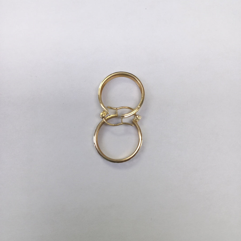 ARETES ARRACADAS LABRADAS 10K 2.3 GR (NUEVO)