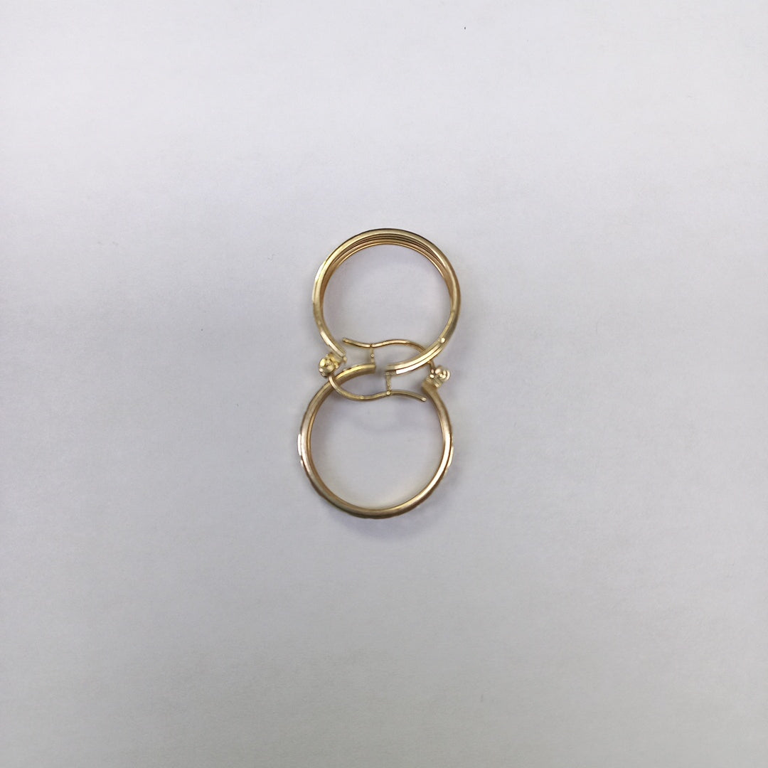 ARETES ARRACADAS LABRADAS 10K 2.3 GR (NUEVO)