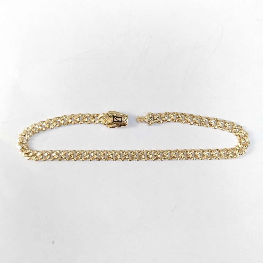 PULSERA CABALLERO MONACO ORO 14K 6 (NUEVO)