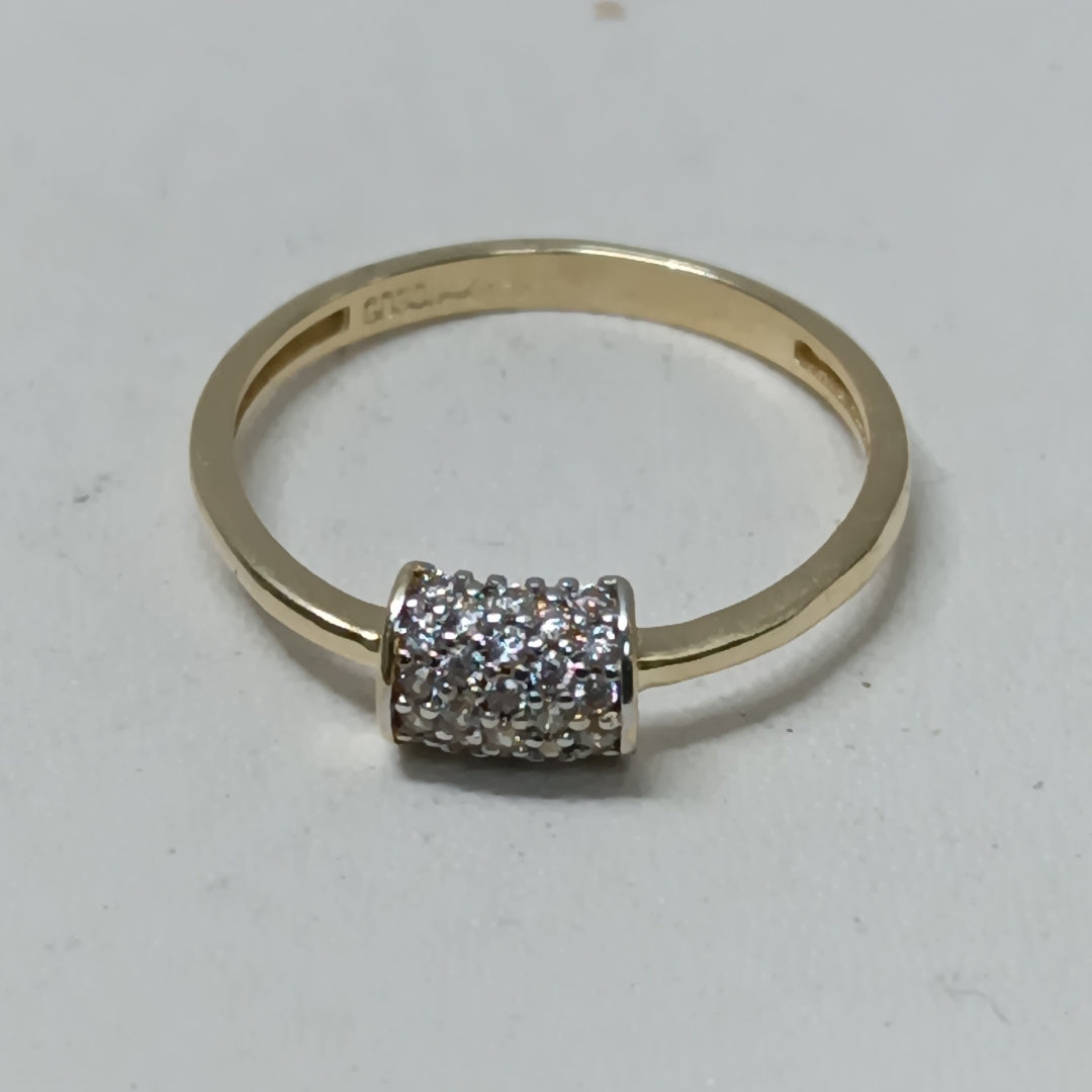 ANILLO ANILLITO C CIRCONIAS 14K 7 TALLA 1.4 GR (NUEVO)