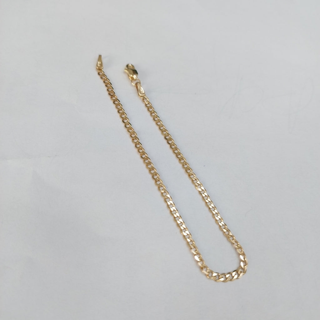 PULSERA TEJIDO BARBADA 14K 18 CM 2.1 GR (NUEVO)