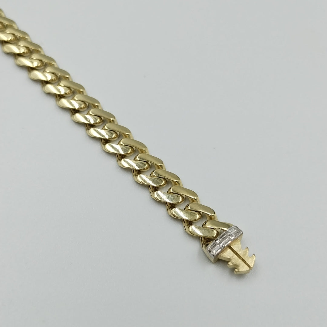 PULSERA CABALLERO MONACO ORO 10K 7.5 (NUEVO)