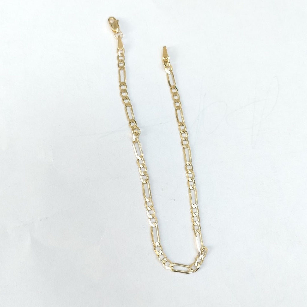 PULSERA TEJIDO 3X1 14K 21 CM 3 GR (NUEVO)