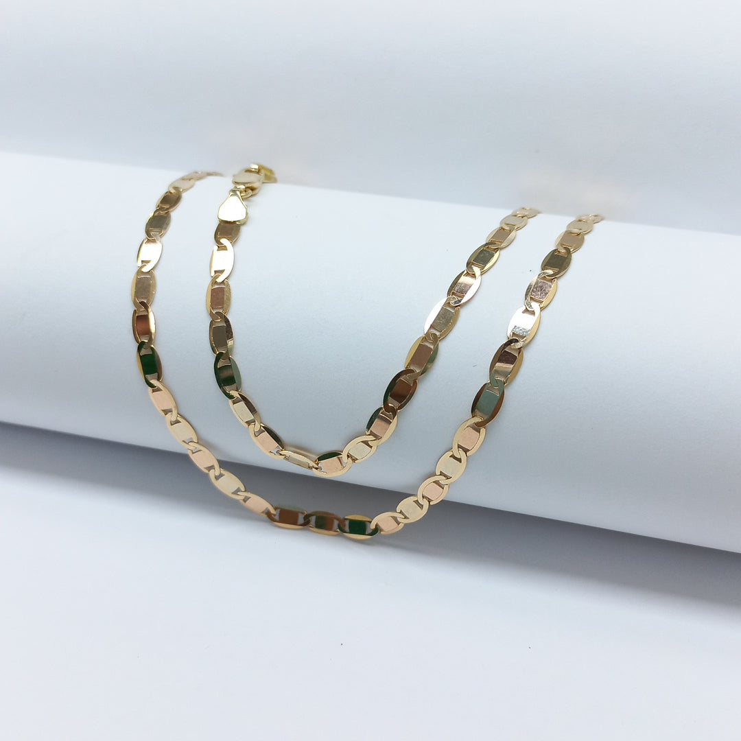 CADENAS VALENTINA/ESPEJO ORO 14K 10.9 (NUEVO)