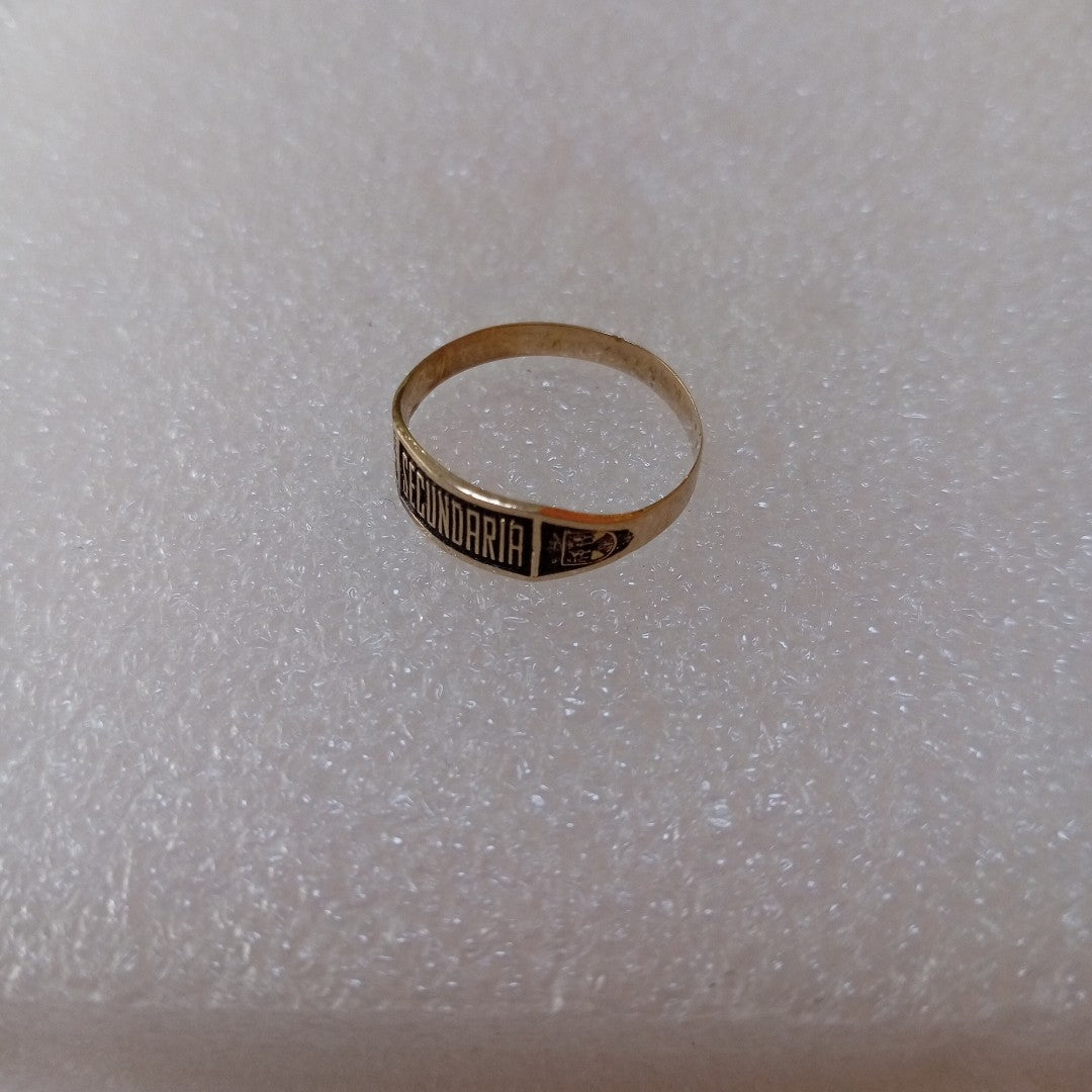 ANILLO DE GRADUACIÓN ORO 8 K 1.1 GRMS (SEMINUEVO)
