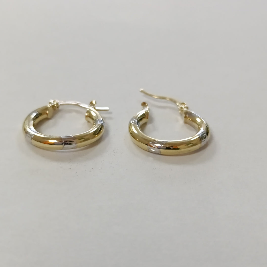 ARETES ARRACADAS COMBINADAS 14K 1.6 GR (NUEVO)