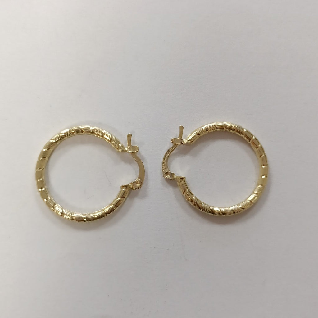 ARETES ARRACADAS LABRADAS 14K 3.3 GR (NUEVO)
