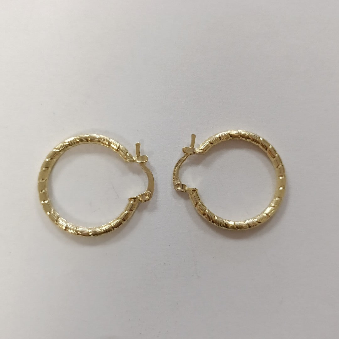 ARETES ARRACADAS LABRADAS 14K 3.3 GR (NUEVO)