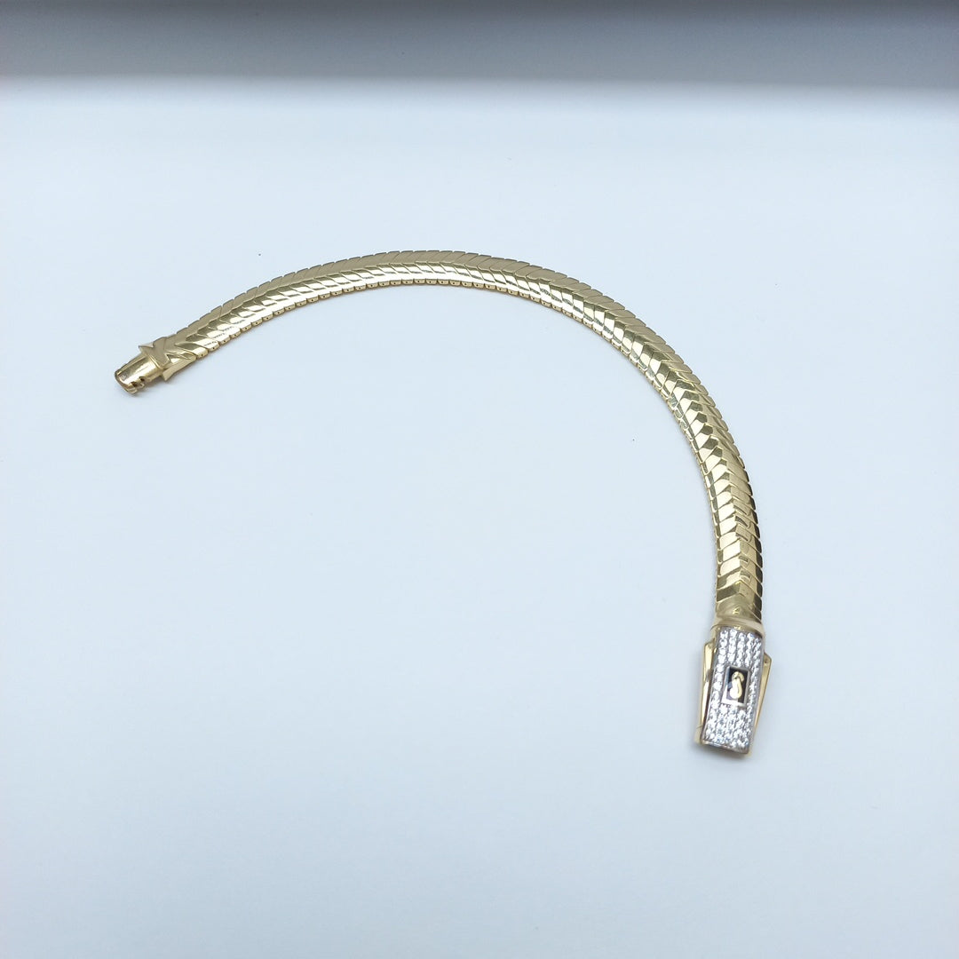 PULSERA MONACO ORO 14K 10 (NUEVO)