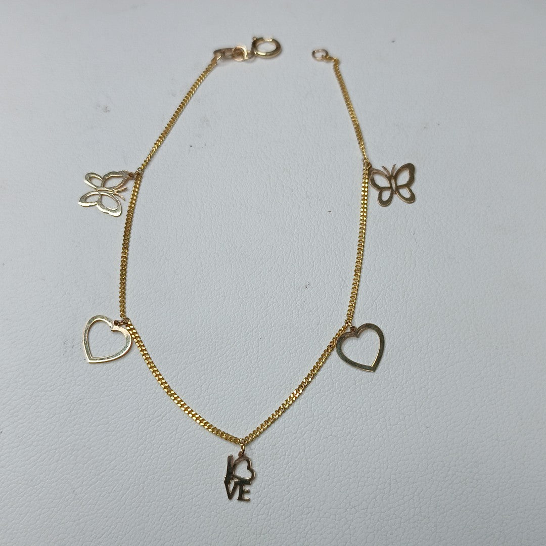 PULSERA ESPECIAL DIJES 10K 18 CM 1.1 GR (NUEVO)
