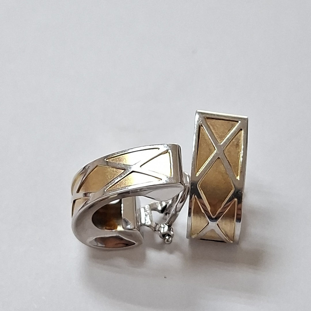 ARETES PAR ORO BLANCO 14 K 4,80 GRMS (SEMINUEVO)