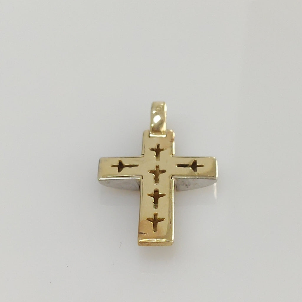 CRUZ ORO COMBINADO 14 K 4,10 GRMS (SEMINUEVO)