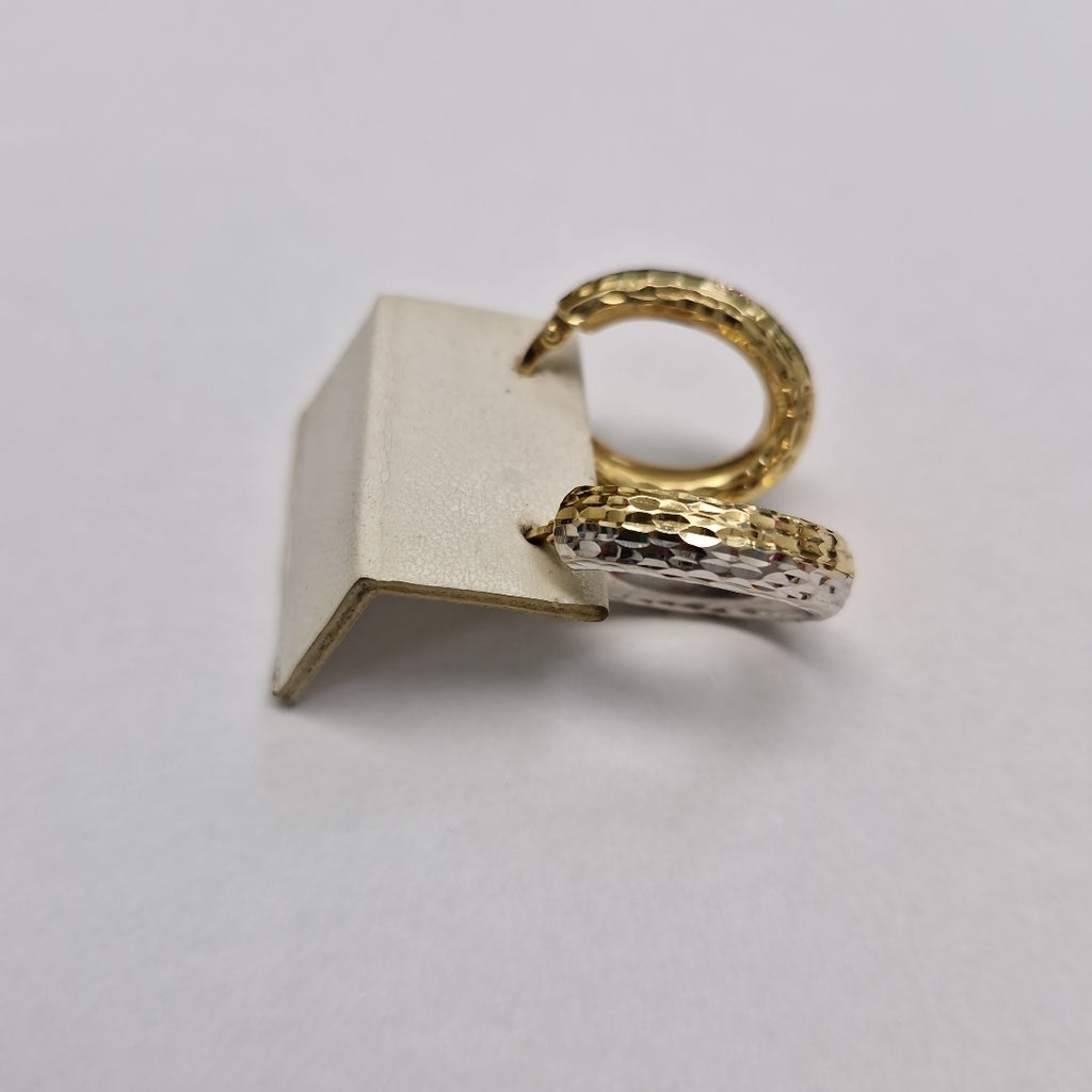 ARRACADAS PAR ORO, ORO COMBINADO 14 K 6.2 GRMS (SEMINUEVO)