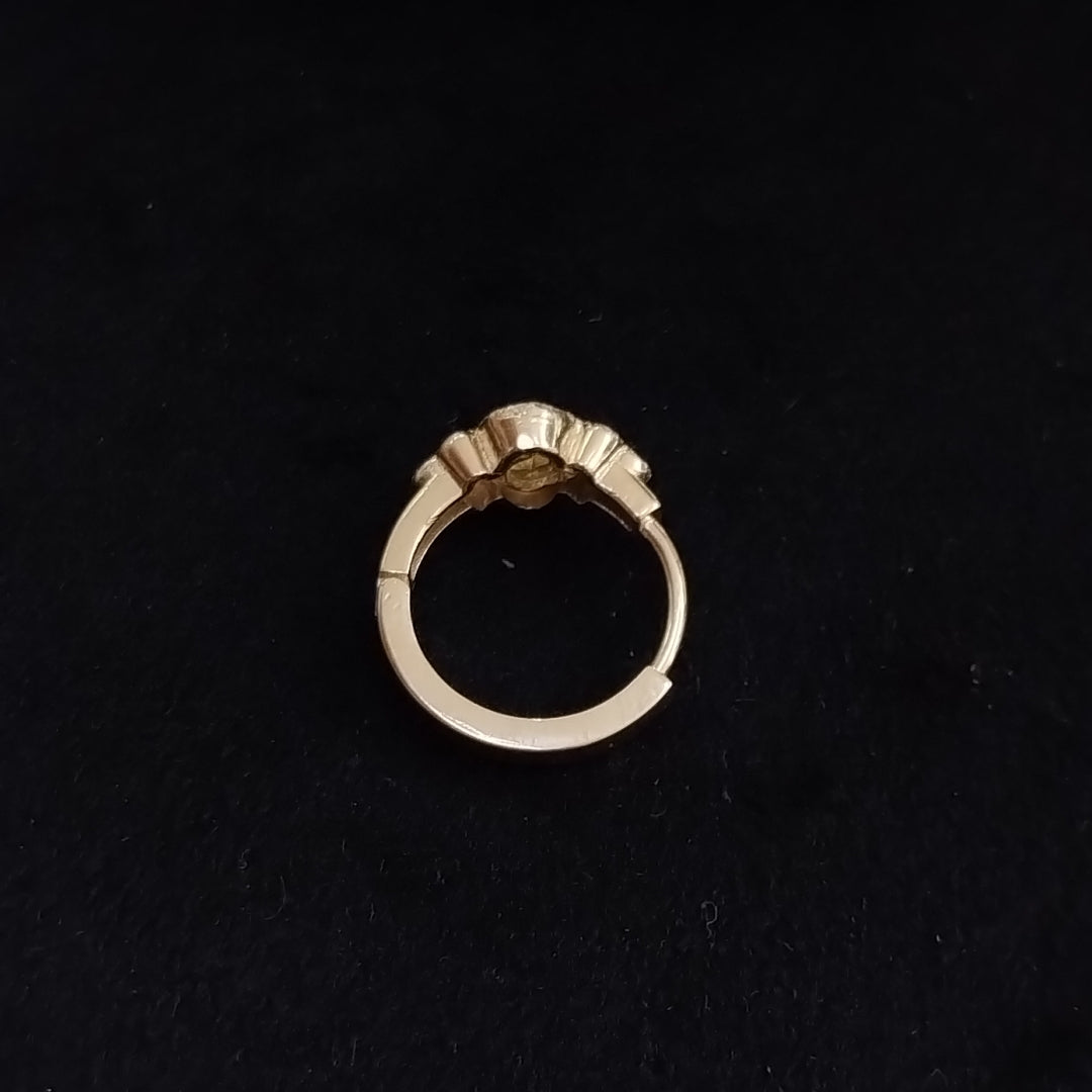 ARETES ARRACADAS CON CIRCONIAS Y PDRAS COL 14K 3.2 GR (NUEVO)