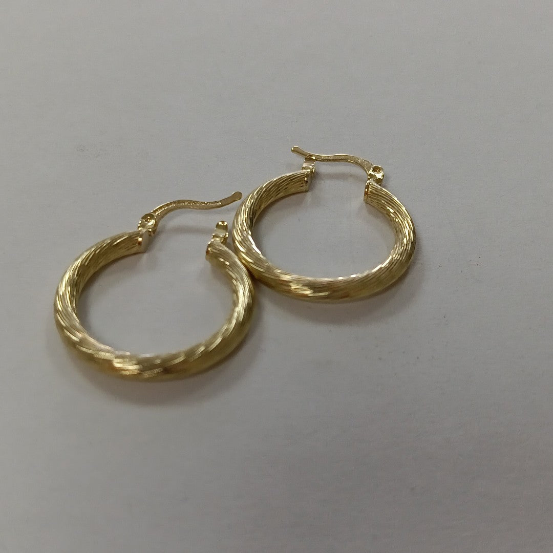 ARETES TEJIDO ARRACADAS ASTRIADAS 14K 2.7 GR (NUEVO)
