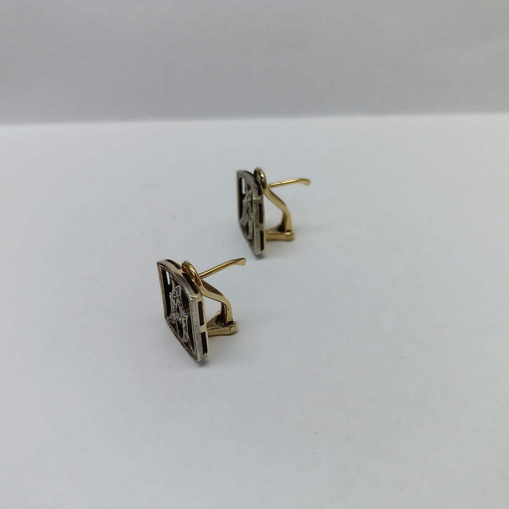 ARETES PAR ORO, RODIADO 14 K 6 GRMS (SEMINUEVO)