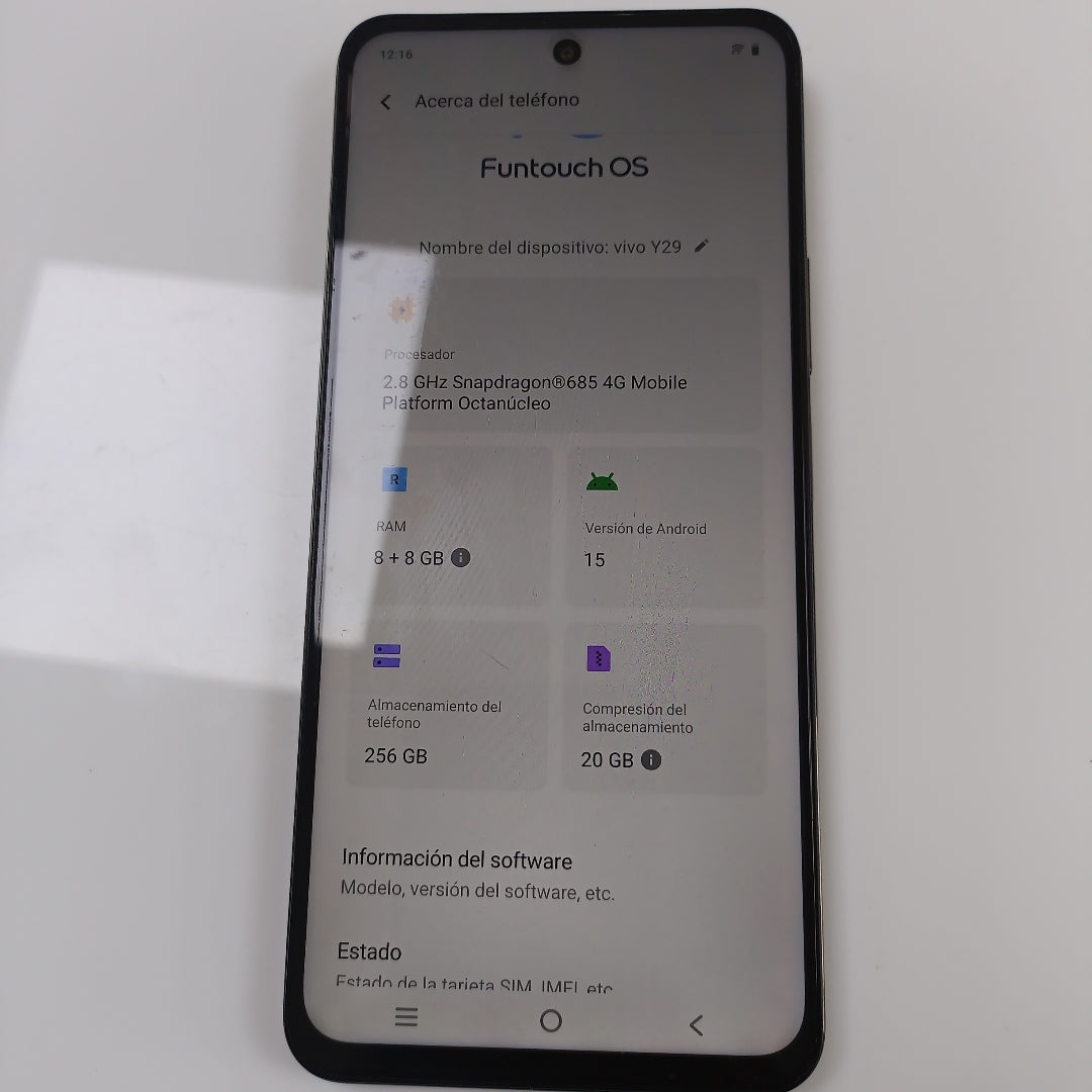 CELULAR VIVO Y29 V2434 (2025) 256 GB 8 GB RAM (SEMINUEVO)