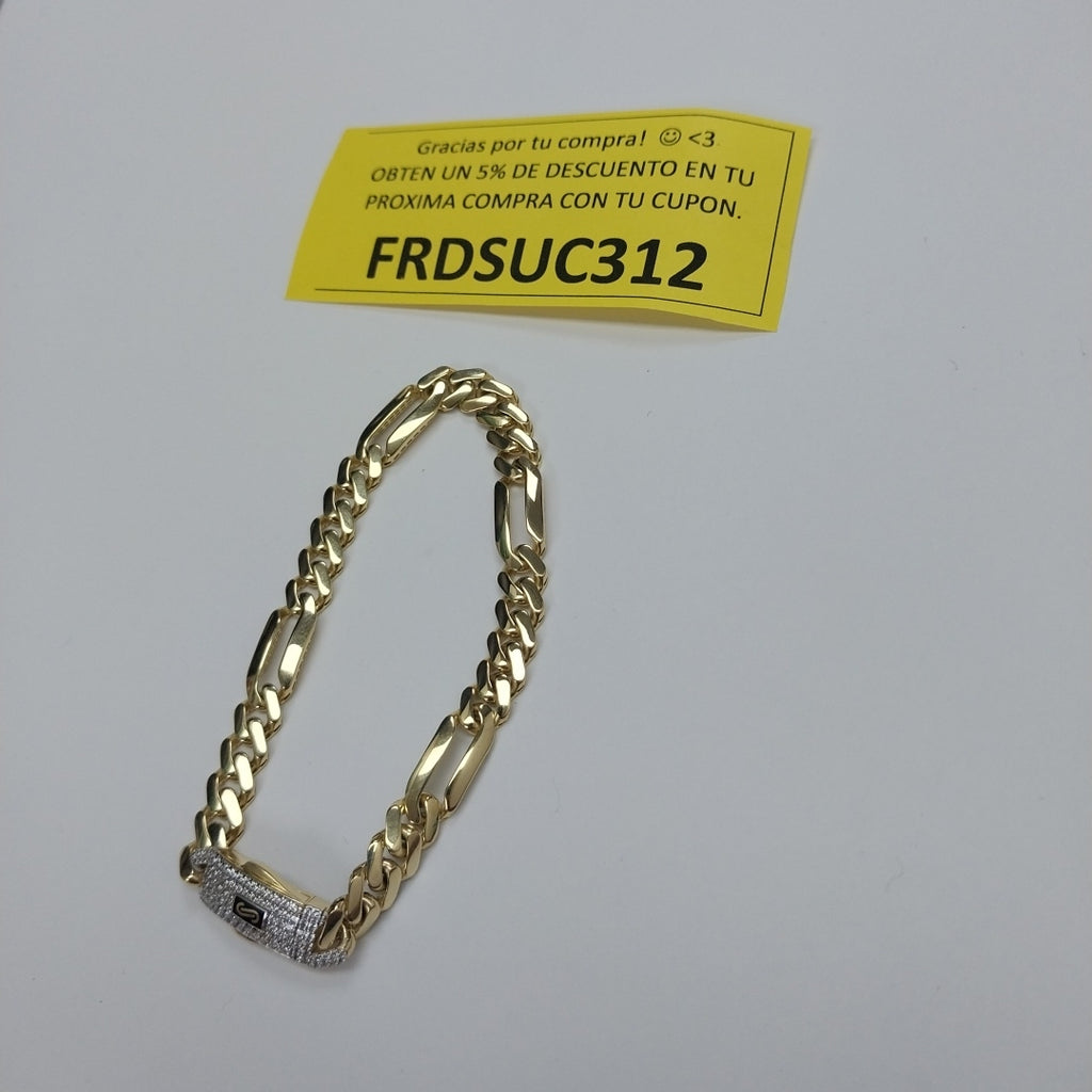 PULSERA MONACO ORO 10K 6.5 (NUEVO)