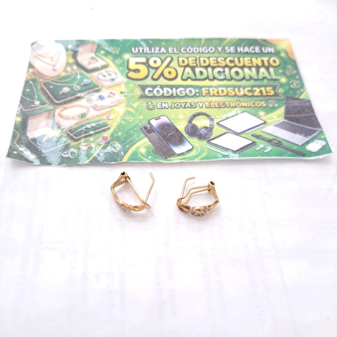 ARRACADAS PAR ORO 14 K 2,20 GRMS (SEMINUEVO)